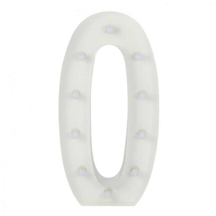 Number 0 Lighted Marquee Number 0 Lighted Marquee