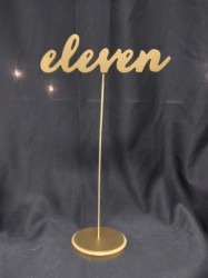 Gold Cursive Number Stand Set