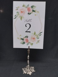 Silver Snowflake Table Number Holder Clip