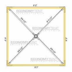Black Bistro Perimeter Lighting for 10x10 Tent