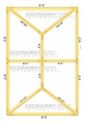 White Bistro Full Lighting for 10x20 Tent