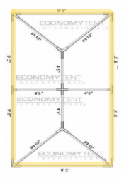 No Preference Bistro Perimeter Lighting for 10x20 Tent