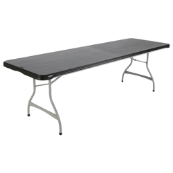 8 ft x 30 in Long Table - Black Plastic