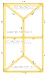 White Bistro Full Lighting for 15x20 Tent