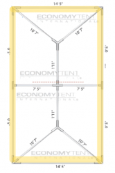 White Bistro Perimeter Lighting for 15x20 Tent