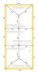 Black Bistro Perimeter Lighting for 15x30 Tent