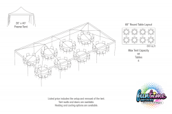 20x40 Tent w/ Seating Options