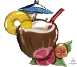 Coconut Pina Colada SuperShape - 30 inch Foil Balloon