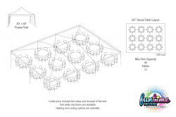 30x40 Tent w/ Seating Options