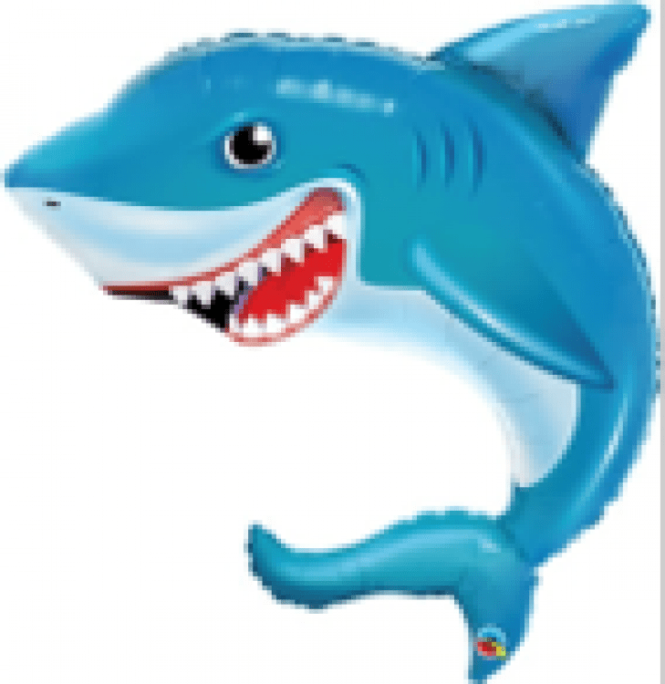 Smilin' Shark Foil Balloon - 36 inch
