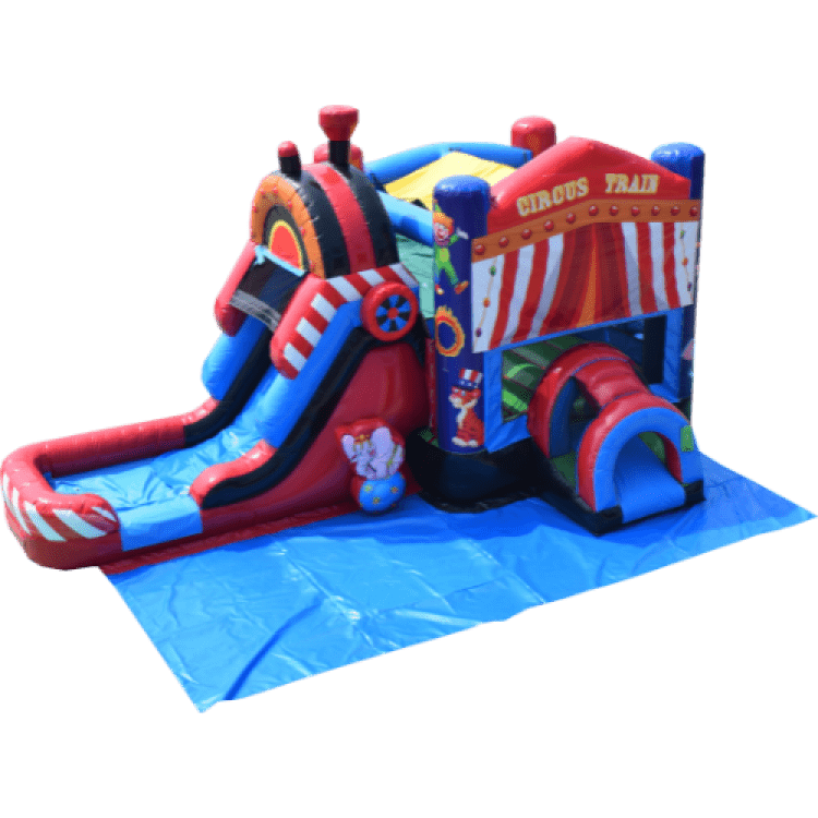 Circus Train Slide & Bounce Combo Waterslide