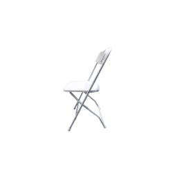 Standard Folding Chair White on Chrome