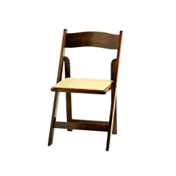 Garden Chair Fruitwood Tan Padded Seat