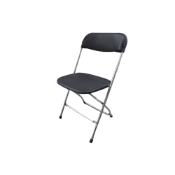 Standard Folding Chair Black on Chrome