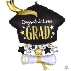 25″ Satin Cap and Diploma – Foil Balloon