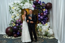 Bride20and20Groom20under20White20Purple20Lavender20and2 1 Organic Deco Balloon Sculpture
