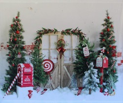 Festive Christmas Doorway Backdrop