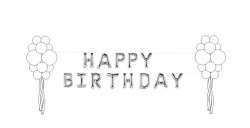 Balloon Party Pole- Happy Birthday
