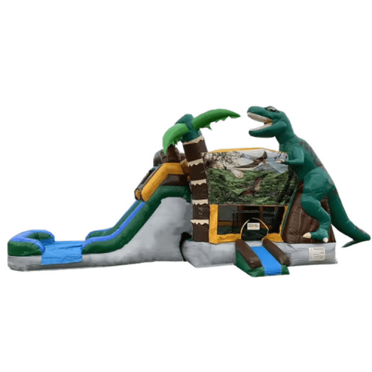 Jurassic Dinosaur Slide And Bounce Combo Waterslide