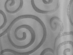 90 in Square Metallic Scroll Linen