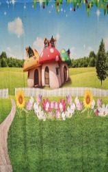 Mushroom House Backdrop