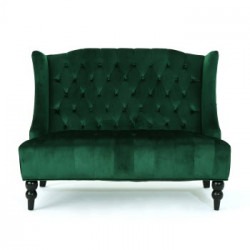 Settee High Back Bench Emerald