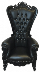 Throne Chair Black with Black trim