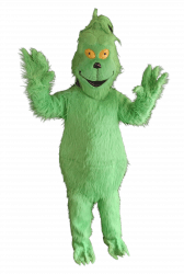 Grouchy Green Christmas Monster