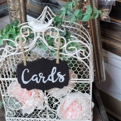 White Bird Cage or Card Box