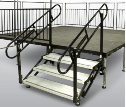 Stairs with 2 Railings for Stage