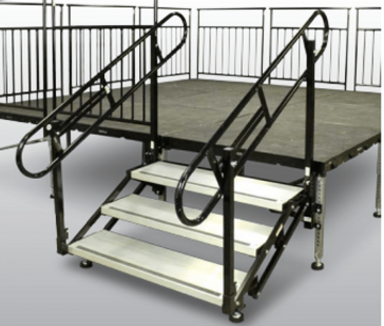 Stairs with 2 Railings for Stage