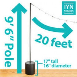 Bistro Yard Light Pole & Base