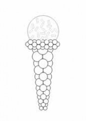 Balloon Ice Cream Cone Column