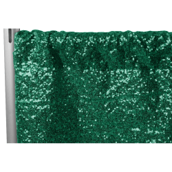 Sequin 10 ft Emerald Green Curtain