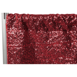 Sequin 10 ft Apple Red Curtain