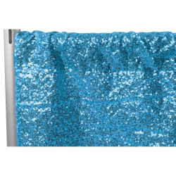 Sequin 10 ft Aqua Blue Curtain