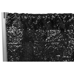 Sequin Large 10 ft Black Curtain