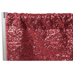 Sequin 12 ft Burgundy Curtain