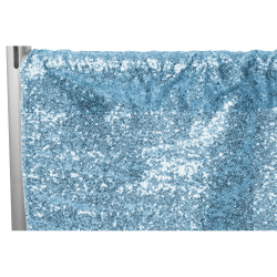 Sequin 14 ft Baby Blue Curtain