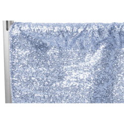 Sequin 12 ft Dusty Blue Curtain