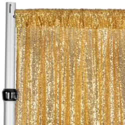 Sequin Large 10 ft Gold Curtain
