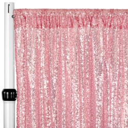 Sequin 14 ft Pink Curtain