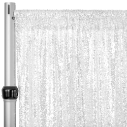 Sequin 8 ft White Curtain