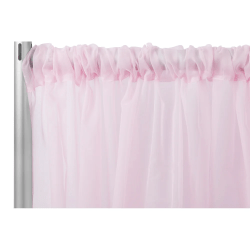 Sheer 14 ft Pink Curtain