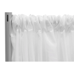 Sheer 14 ft White Curtain