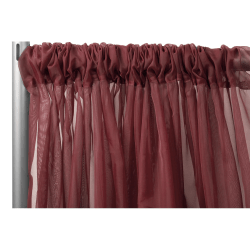 Sheer 10 ft Burgundy Curtain