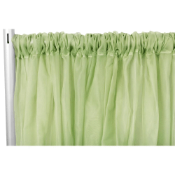 Sheer 14 ft Sage Green Curtain