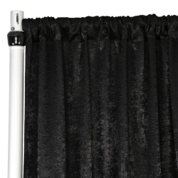 Satin 12 ft Black Curtain