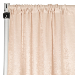 Satin 12 ft Champagne Curtain