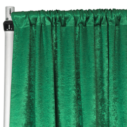 Satin 12 ft Emerald Green Curtain